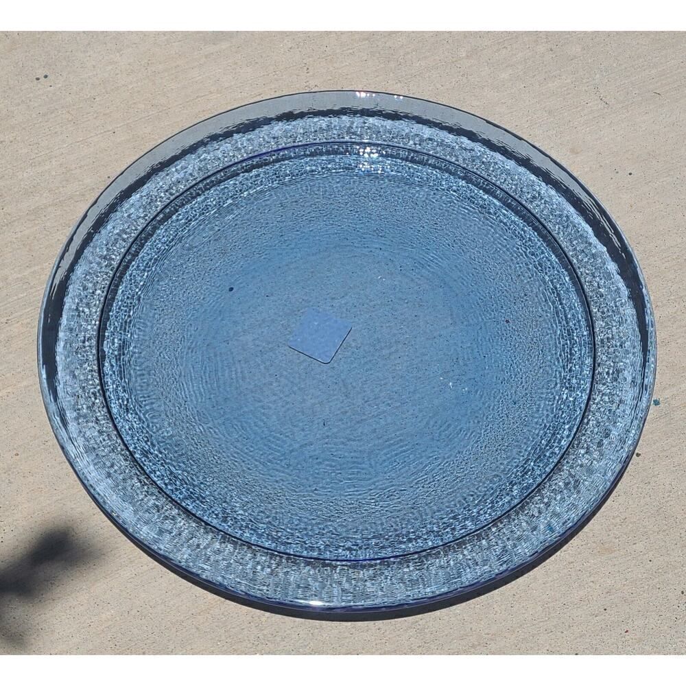 Fire and light cobalt banded platter